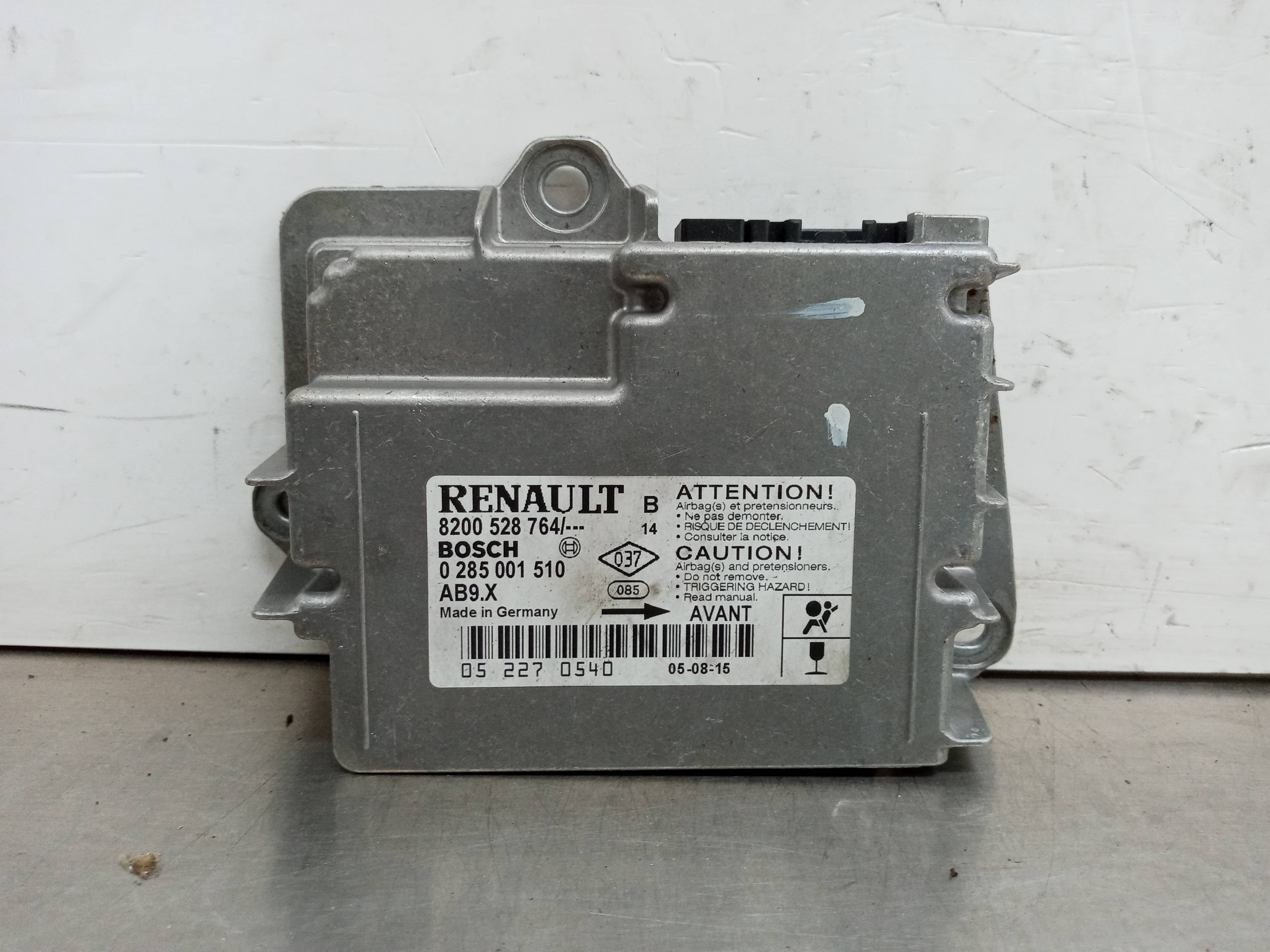 CENTRALITA AIRBAG RENAULT CLIO III 8200528764 / 0285001510 82005287640285001510