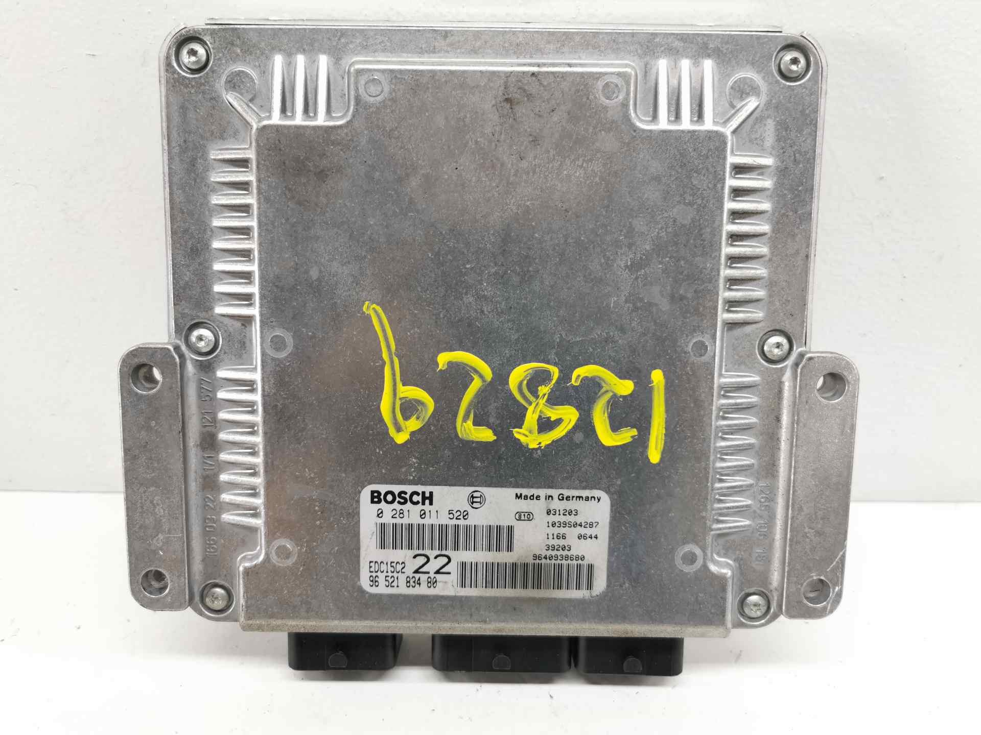 CENTRALITA MOTOR UCE PEUGEOT 406 BERLINA (S1/S2) 9652183480 / EDC15C222 / 0281011520 9652183480EDC15C2220281011520