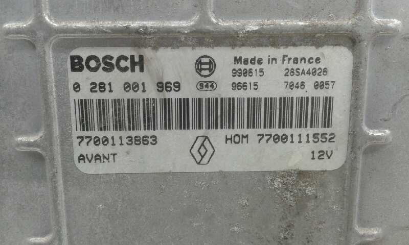 CENTRALITA MOTOR UCE RENAULT MEGANE I CLASSIC (LA0) 7700111552 / 7700113863 / 0281001969 770011155277001138630281001969 - Vista 2