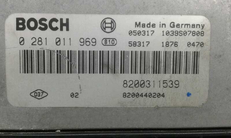 CENTRALITA MOTOR UCE RENAULT LAGUNA II (BG0) 8200311539 / 0281011969 / 8200440204 820031153902810119698200440204 - Vista 2