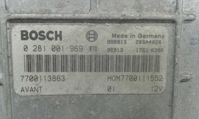 CENTRALITA MOTOR UCE RENAULT MEGANE I FASE 2 GANDTOUR (KA..) H0M7700111552 / 0281001969 / 7700113863 H0M770011155202810019697700113863 - Vista 2