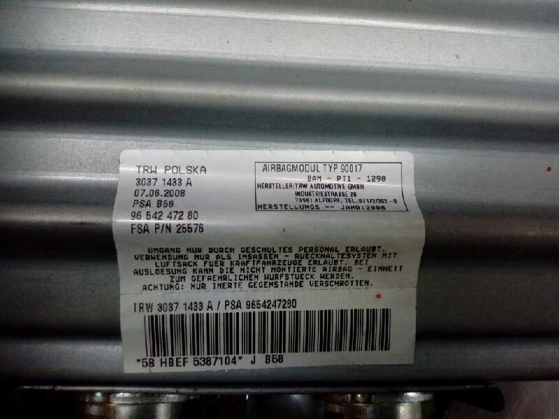 AIRBAG DELANTERO DERECHO CITROËN C4 PICASSO 9654247280 / 30371433A 965424728030371433A - Vista 3
