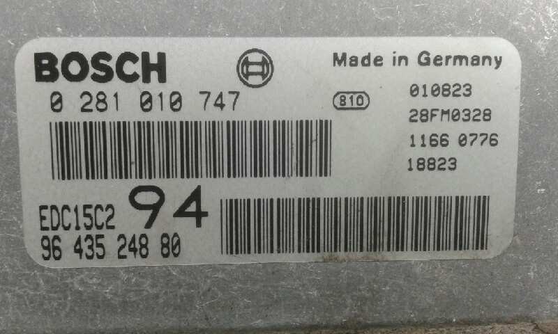 CENTRALITA MOTOR UCE PEUGEOT 307 (S1) 9643524880 / EDC15C2 / 0281010747 9643524880EDC15C20281010747 - Vista 2