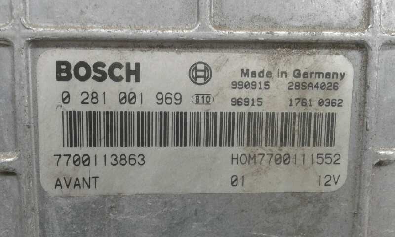 CENTRALITA MOTOR UCE RENAULT MEGANE I FASE 2 BERLINA (BA0) 7700113863 / 7700111552 / 0281001969 770011386377001115520281001969 - Vista 2