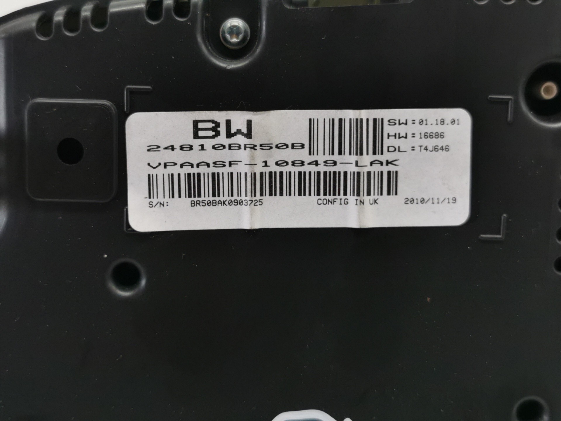 CUADRO INSTRUMENTOS NISSAN QASHQAI (J10) 24810BR50B / VPAASF10849LAK 24810BR50BVPAASF10849LAK - Vista 3