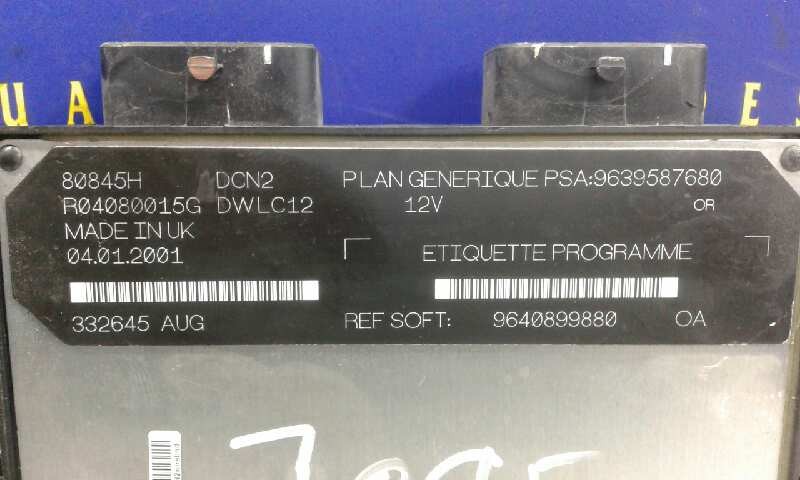 CENTRALITA MOTOR UCE PEUGEOT 206 BERLINA 9640899880 / 332645AUG 9640899880332645AUG - Vista 2