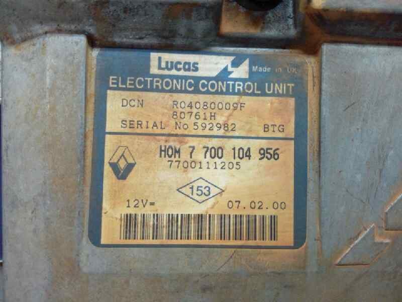 CENTRALITA MOTOR UCE RENAULT CLIO II FASE I (B/CBO) HOM7700104956 / R04080009F / 7700111205 HOM7700104956R04080009F7700111205 - Vista 2
